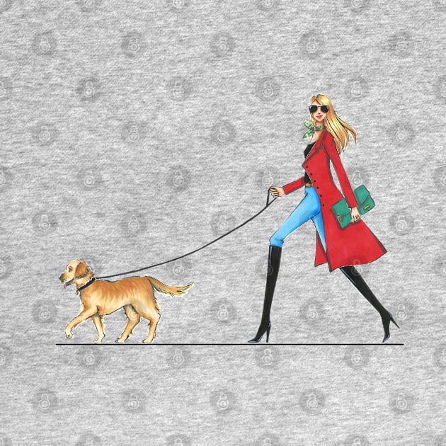 Dog Walking in Style by Ji Illustrator